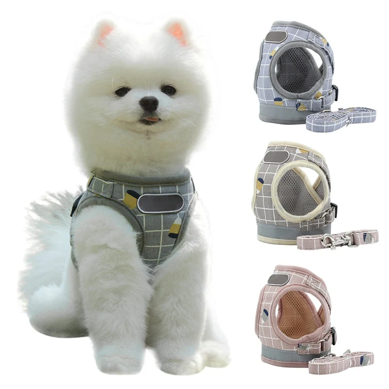 New Cute Pet Dog Cat Harness And Leash Set Puppy Cat Plaid Pattern Breathable Mesh Reflective Harness Walking Lead Leash Kit 
New Cute Pet Dog Cat Harness And Leash Set Puppy Cat Plaid Pattern Breathable Mesh Reflective Harness Walking Lead Leash Kit