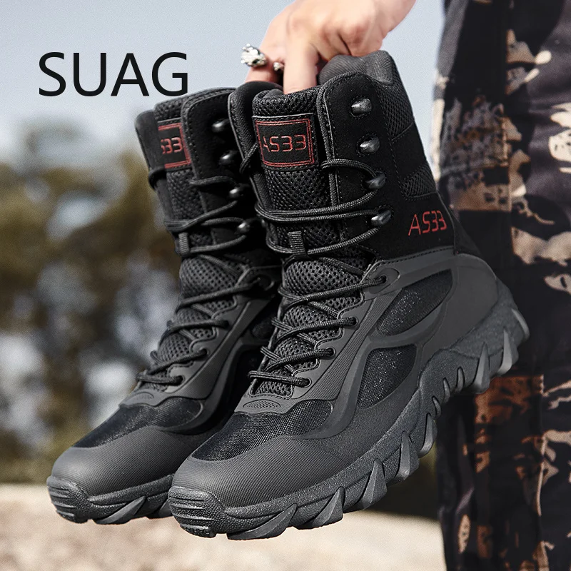 2021 Military Ankle Boots Men Outdoor Genuine Leather Tactical Combat Man Boots Army Hunting Work Boots for Men Shoes Casual Bot
2021 Military Ankle Boots Men Outdoor Genuine Leather Tactical Combat Man Boots Army Hunting Work Boots for Men Shoes Casual Bot