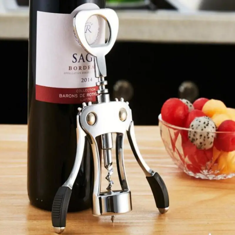 Metal Wine Corkscrew Kitchen Tools Beer Bottle Opener Gadget Wine Accessories Stainless Steel Waiter Bottle Beer Cap Opener
Metal Wine Corkscrew Kitchen Tools Beer Bottle Opener Gadget Wine Accessories Stainless Steel Waiter Bottle Beer Cap Opener