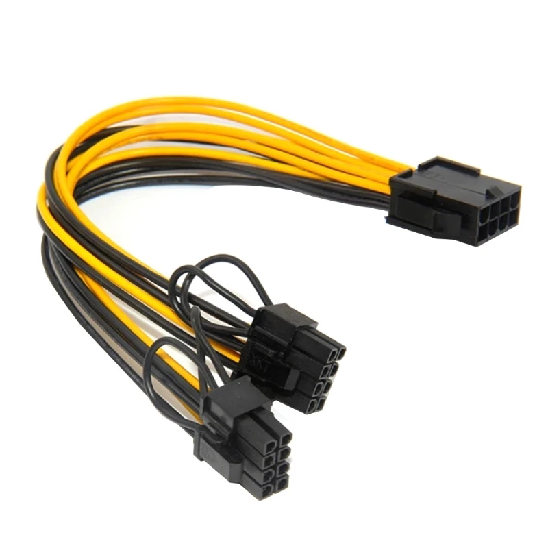 Кабель адаптера питания для видеокарты с разъемом 8pin на 2x8pin (6 + 2) папа 20 см
Кабель адаптера питания для видеокарты с разъемом 8pin на 2x8pin (6 + 2) папа 20 см