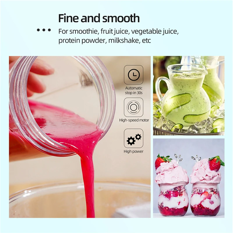 JVJH 400Ml Fruit Blender Mixer Juicer Stainless Steel Knife Ice Milkshake Smoothie Blender Stirring Juice Cup Electric Mixer
JVJH 400Ml Fruit Blender Mixer Juicer Stainless Steel Knife Ice Milkshake Smoothie Blender Stirring Juice Cup Electric Mixer
