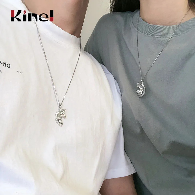 Kinel Antlers Design 925 Sterling Silver Necklace Valentine's Lovers' Korea Vintage Pendant Long Necklace for Women Men Gift
Kinel Antlers Design 925 Sterling Silver Necklace Valentine's Lovers' Korea Vintage Pendant Long Necklace for Women Men Gift