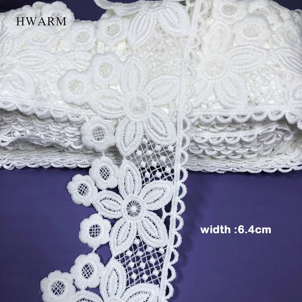 10yard 6.4cm Needlework For Crafts Fabric Dress Accessories Sewing Trim African Lace Embroidery Ribbon Supplies Diy Clothing Cur
10yard 6.4cm Needlework For Crafts Fabric Dress Accessories Sewing Trim African Lace Embroidery Ribbon Supplies Diy Clothing Cur