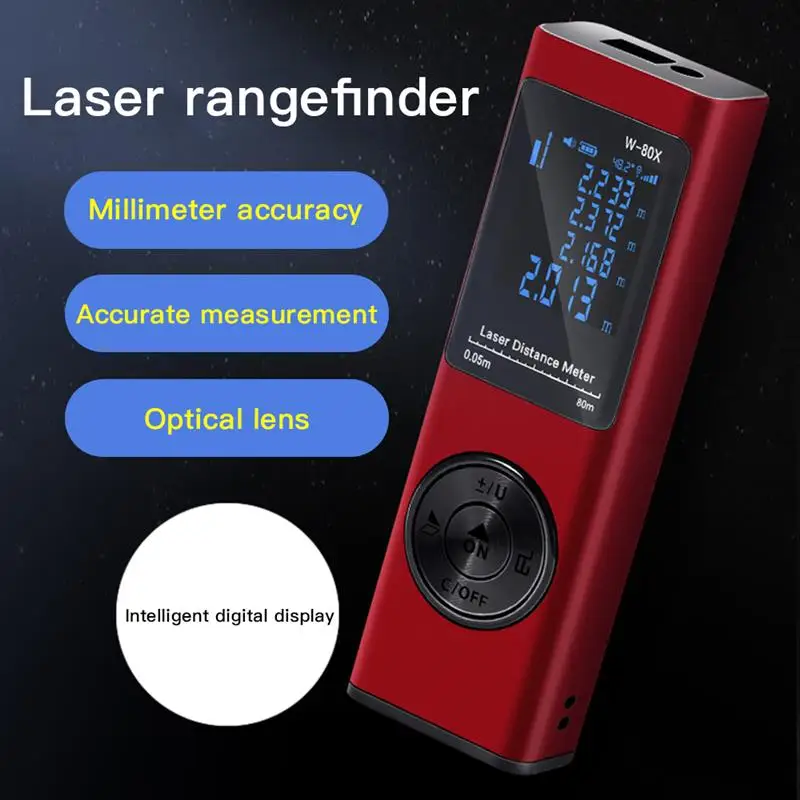 Portable Laser Distance Meter Mini Laser Rangefinder Chargable 80M Digital Laser Range Finder Measure Diastimeter Household Tool
Portable Laser Distance Meter Mini Laser Rangefinder Chargable 80M Digital Laser Range Finder Measure Diastimeter Household Tool