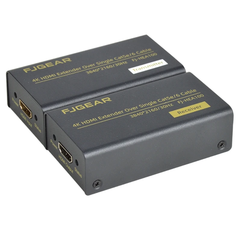 4K 100m Extender Over Single Cat5e/Cat6 RJ45 Cable Extension Cord Converter 
4K 100m Extender Over Single Cat5e/Cat6 RJ45 Cable Extension Cord Converter