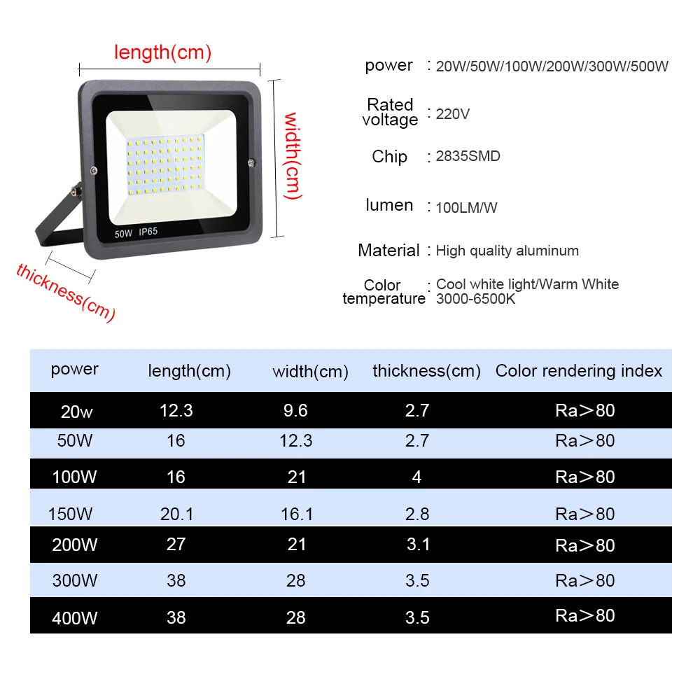 Led Floodlight 20W 30W 50W 100W 150W 200W 220V LED FloodLigh Square Waterproof IP65 Professional Lighting Lamp Outdoor Lamps
Led Floodlight 20W 30W 50W 100W 150W 200W 220V LED FloodLigh Square Waterproof IP65 Professional Lighting Lamp Outdoor Lamps
