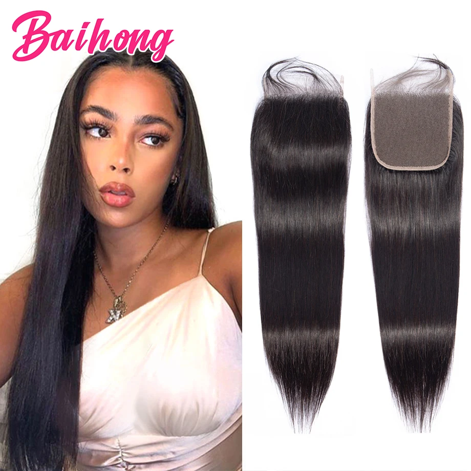 Straight 5x5 Top Lace Closure Peruvian Hair Natural Smooth Human Hair Lace Closures Only 130% Density Pre Plucked BAIHONG
Straight 5x5 Top Lace Closure Peruvian Hair Natural Smooth Human Hair Lace Closures Only 130% Density Pre Plucked BAIHONG