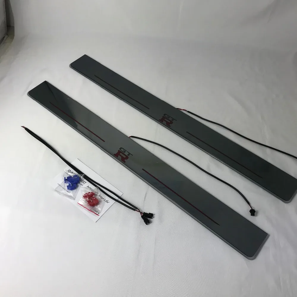 Osmrk led moving door scuff for Nissan GT-R dynamic door sill plate flat lining overlays guards flowing/fixed light
Osmrk led moving door scuff for Nissan GT-R dynamic door sill plate flat lining overlays guards flowing/fixed light