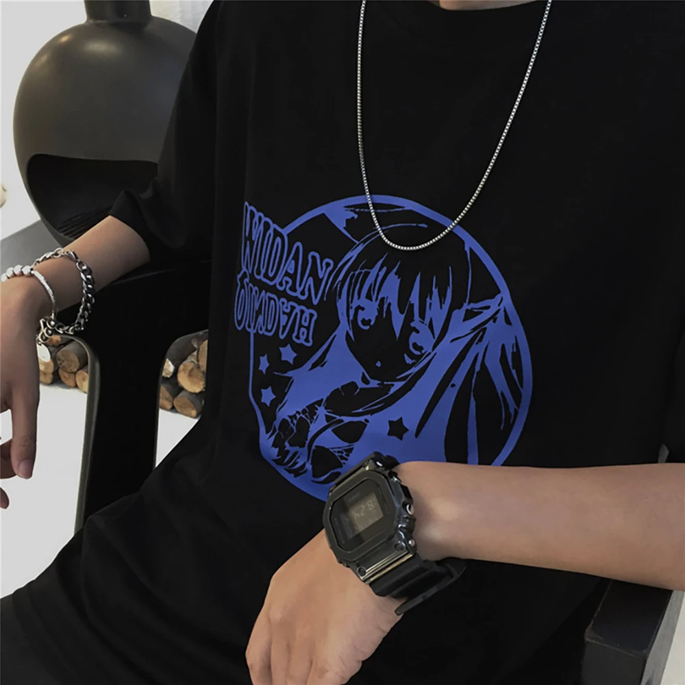 Short Short-Sleeved T-Shirt Women Summer New Style Korean Loose Casual Cartoon Printing Round Neck Black Top
Short Short-Sleeved T-Shirt Women Summer New Style Korean Loose Casual Cartoon Printing Round Neck Black Top