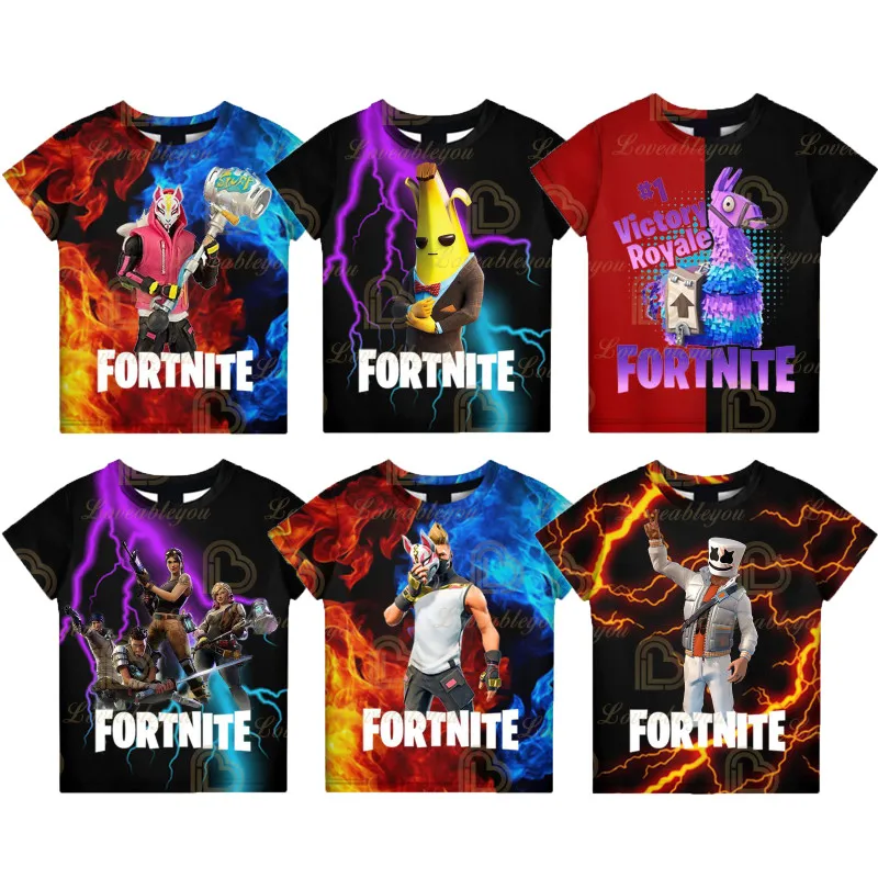Summer Tee Game Fortnite 3D Print Children T Shirt Boy Girl Kids Cool Tops Short Sleeve Fashion Clothing Men Hero Teen Clothes
Summer Tee Game Fortnite 3D Print Children T Shirt Boy Girl Kids Cool Tops Short Sleeve Fashion Clothing Men Hero Teen Clothes