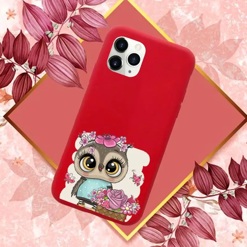 Cute Owl Black Phone Case Red Candy Color for iPhone 11 12 mini pro XS MAX 8 7 6 6S Plus X SE 2020 XR
Cute Owl Black Phone Case Red Candy Color for iPhone 11 12 mini pro XS MAX 8 7 6 6S Plus X SE 2020 XR