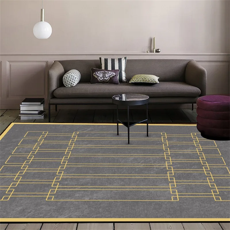 Simple gray and white marble pattern yellow side square stitching living room rug bedroom kitchen bed side cushion sofa carpet
Simple gray and white marble pattern yellow side square stitching living room rug bedroom kitchen bed side cushion sofa carpet