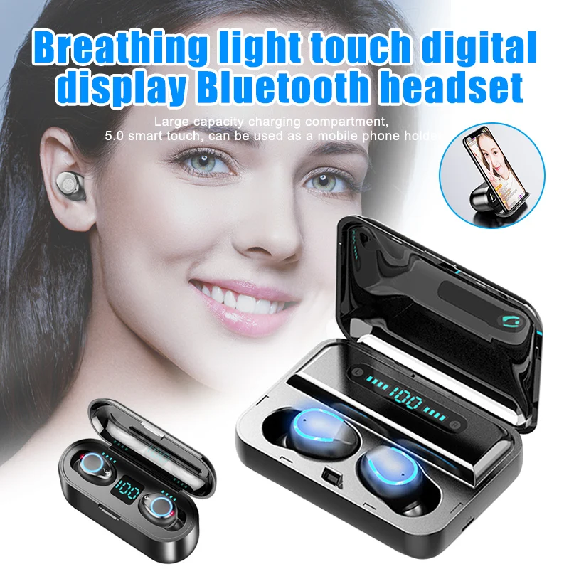 Wireless Bluetooth 5.0 Headset Earphone Waterproof with Charging Box for Sports VDX99
Wireless Bluetooth 5.0 Headset Earphone Waterproof with Charging Box for Sports VDX99