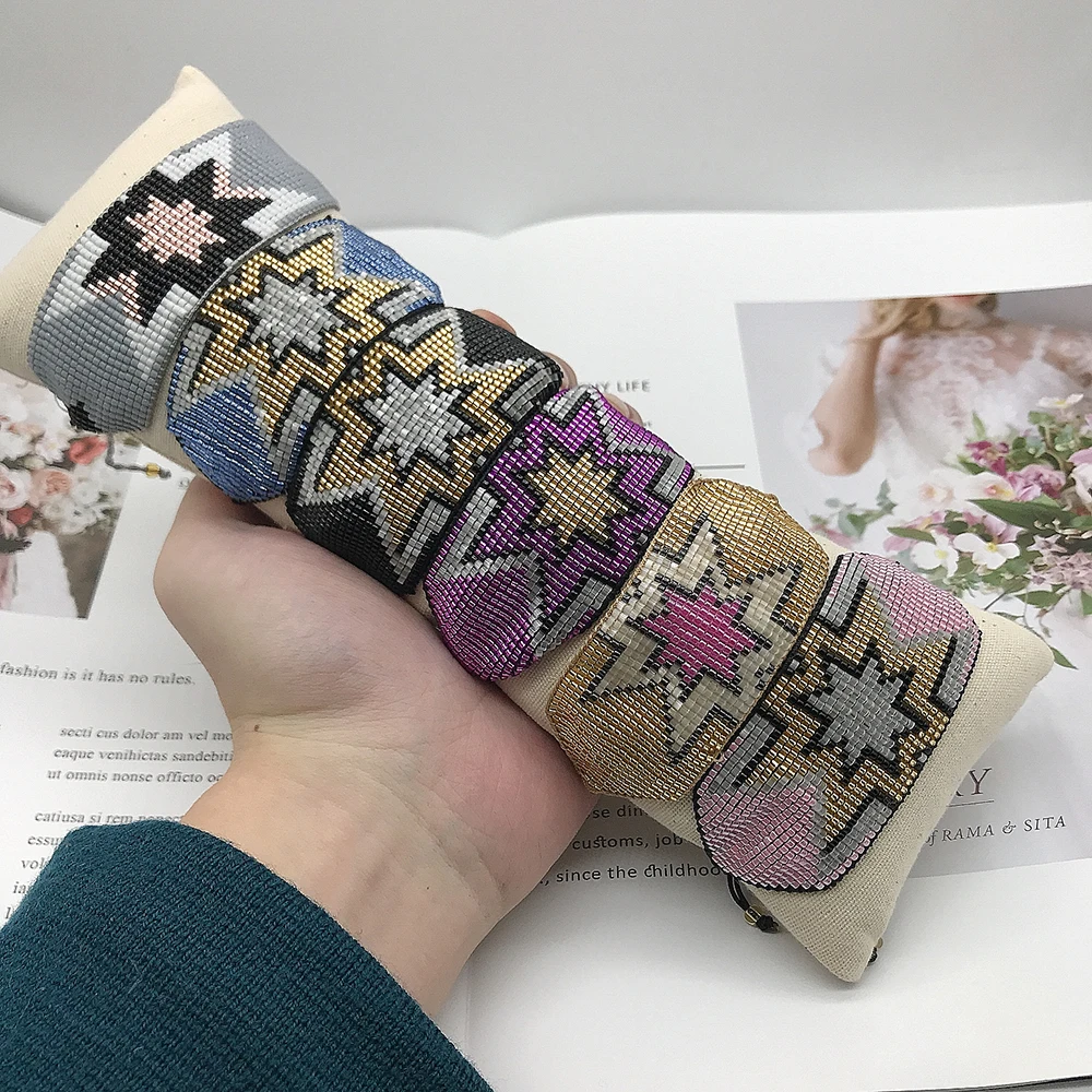 BLUESTAR 2021 MIYUKI Bracelet Women Bracelets Star Hexagram Pulseras Mujer Moda Handmade Woven Armband
BLUESTAR 2021 MIYUKI Bracelet Women Bracelets Star Hexagram Pulseras Mujer Moda Handmade Woven Armband
