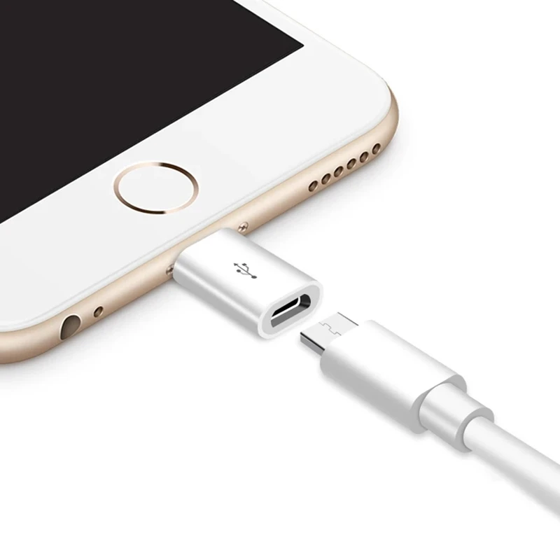 Android Micro USB к 8 контактный разъем адаптера для iPhone 5 5S 5C SE 6 6S 7 Plus X XS Max XR Синхронизация