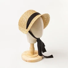 Chic Straw Hat Packable Cap Embellished with Textured Ribbon Travel Companion Reduce UV Harm Protect Delicate Skin M6CD