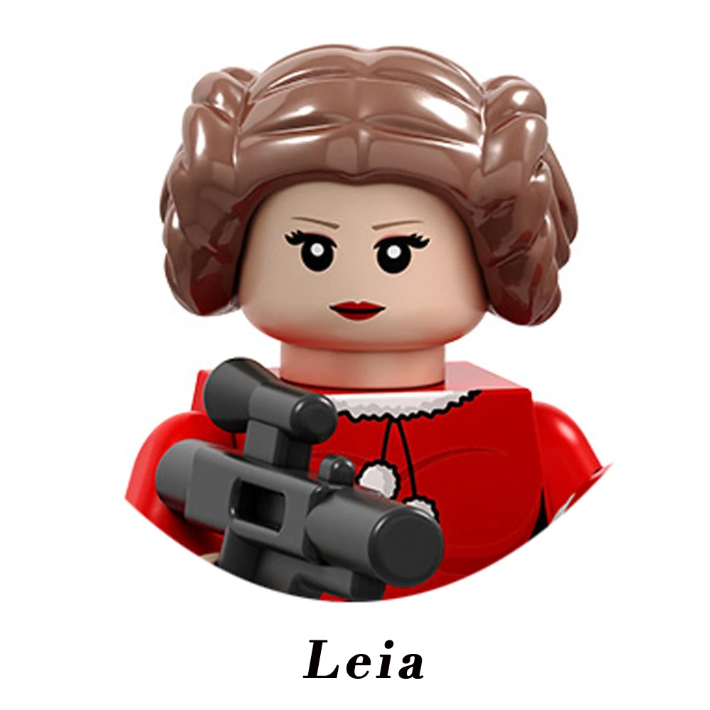 DISNEY Рождественская коллекция йода Боба Фетт Оби-Вань строительные блоки Leia