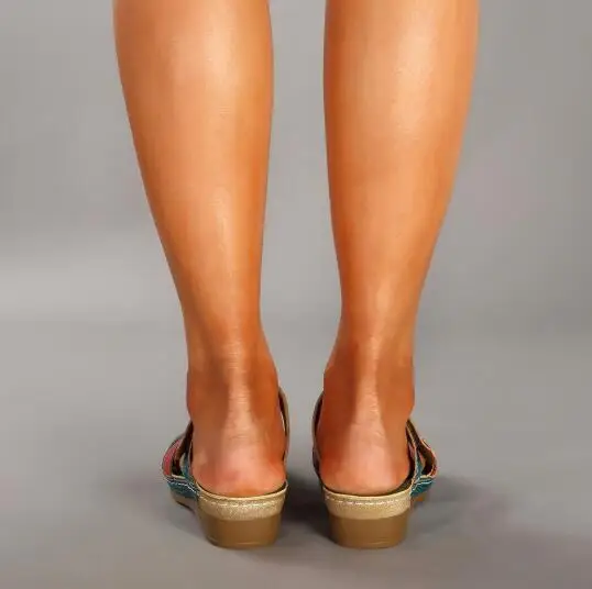 Американские популярные женские сандалии большие шлепанцы с цветами внутри
