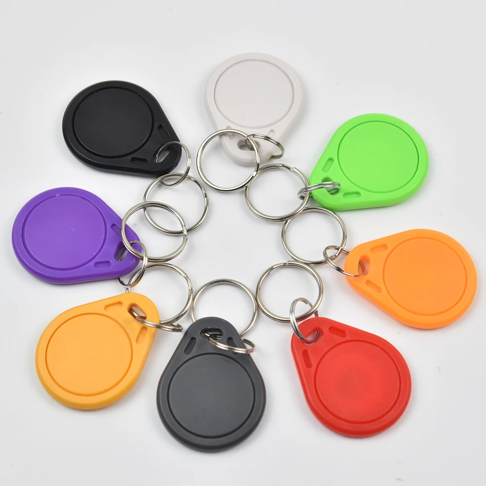 

100pcs/Lot RFID Key Fobs 13.56MHz Proximity NFC 213 Tags Keyfob Tag for all NFC Products