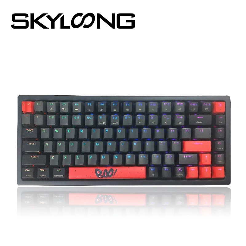 

V2-SK84 Mechanical Gaming Keyboard PBT Keycap 84 Keys Optical Switches Wired/Bluetooth Keyboards Connection Black Bottom Shell