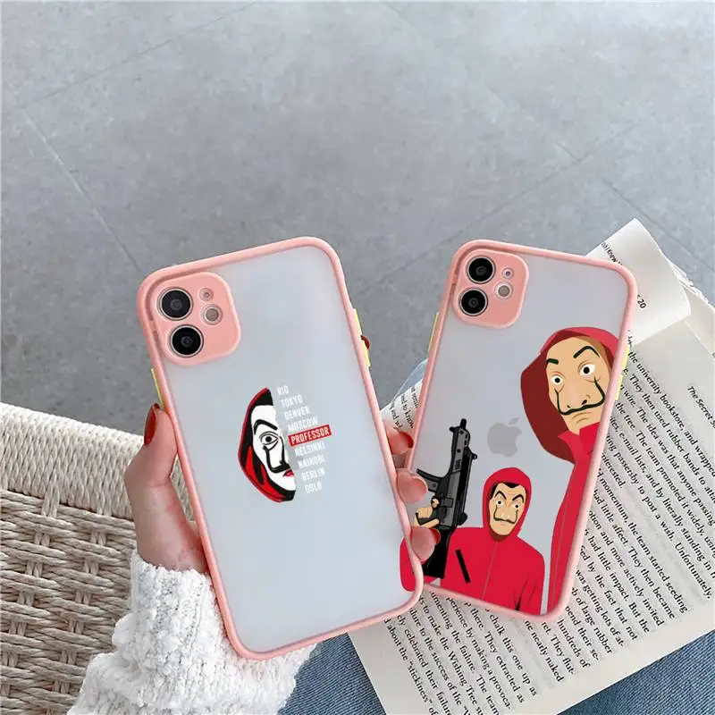 Money Heist Phone Case Pink matte transparent For iPhone 7 8 x xs xr 11 12 pro plus max mini Clear Funda
Money Heist Phone Case Pink matte transparent For iPhone 7 8 x xs xr 11 12 pro plus max mini Clear Funda