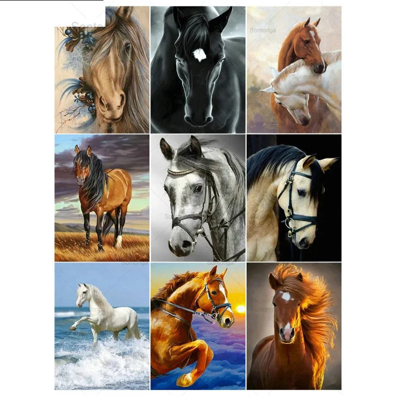 Sontonga 5D Diamond Painting Full Square/round Horse Ocean" Picture of Rhinestone Diy Diamond Embroidery Home Decor
Sontonga 5D Diamond Painting Full Square/round Horse Ocean" Picture of Rhinestone Diy Diamond Embroidery Home Decor