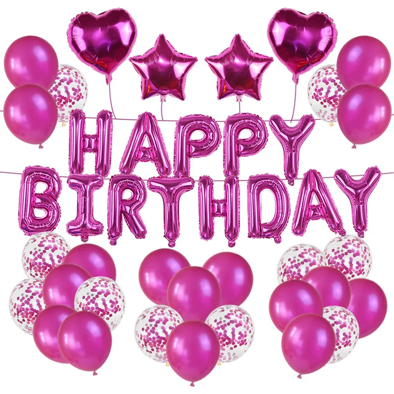 72Pcs Happy Birthday Balloons with Star Heart Foil Ballons and Latex Globos Set for Boy Girl Birthday Party Decoration Supplies
72Pcs Happy Birthday Balloons with Star Heart Foil Ballons and Latex Globos Set for Boy Girl Birthday Party Decoration Supplies