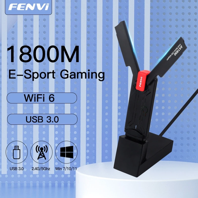 Wi-Fi 6 USB адаптер 1800 Мбит/с 2 4G/5 ГГц двухдиапазонный 802.11AX Беспроводной донгл сетевая