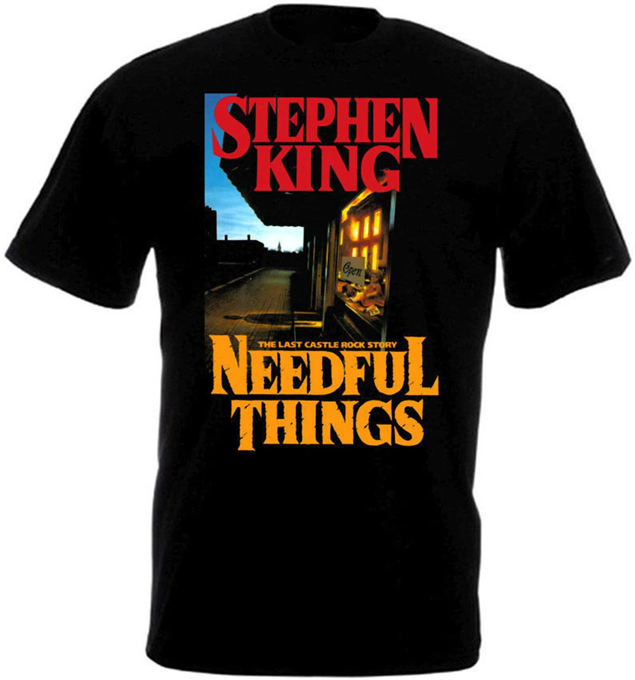 Needful Things v.2 топы футболки черные постеры все размеры S...3XL с индивидуальным принтом