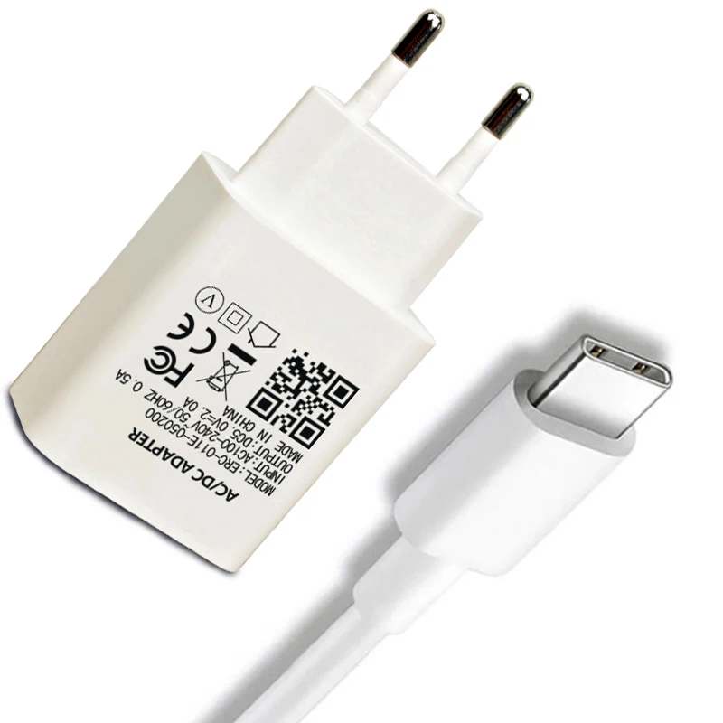Зарядное устройство USB с европейской вилкой зарядный кабель типа C для OPPO A52 A72 A92 A5