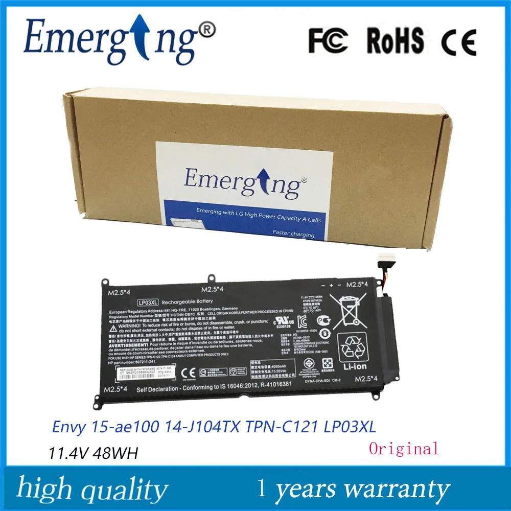 Новый аккумулятор LP03XL для ноутбука HP ENVY 15 ae020TX 11 4 804072 241 807211 121 HSTNN DB6X 221 005 Series 807417 в 48