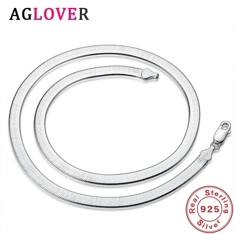 AGLOVER 925 Silver Necklace 4MM Snake Chain Men & Women Couple Sterling Silver Jewelry Blade Chain Fashion Jewelry Gift
AGLOVER 925 Silver Necklace 4MM Snake Chain Men & Women Couple Sterling Silver Jewelry Blade Chain Fashion Jewelry Gift