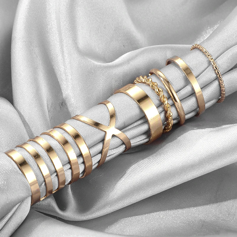 8pcs/sets Bohemian Fashion Geometric Opening Twist Rings Sets Women Jewelry Party Wedding Accessories
8pcs/sets Bohemian Fashion Geometric Opening Twist Rings Sets Women Jewelry Party Wedding Accessories