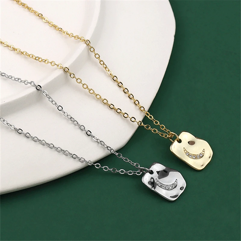 Lispector 925 Sterling Silver Korean Rhinestone Moon Pendant Necklace for Women Shiny Irregular Necklaces Boho Female Jewelry
Lispector 925 Sterling Silver Korean Rhinestone Moon Pendant Necklace for Women Shiny Irregular Necklaces Boho Female Jewelry