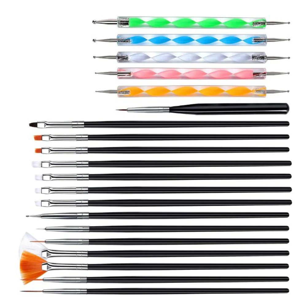 20pcs Nail Art Brush Set Practical Professional Diy Drawing Painting Dotting Picking Brush Kit Nail Art Accessories
20pcs Nail Art Brush Set Practical Professional Diy Drawing Painting Dotting Picking Brush Kit Nail Art Accessories