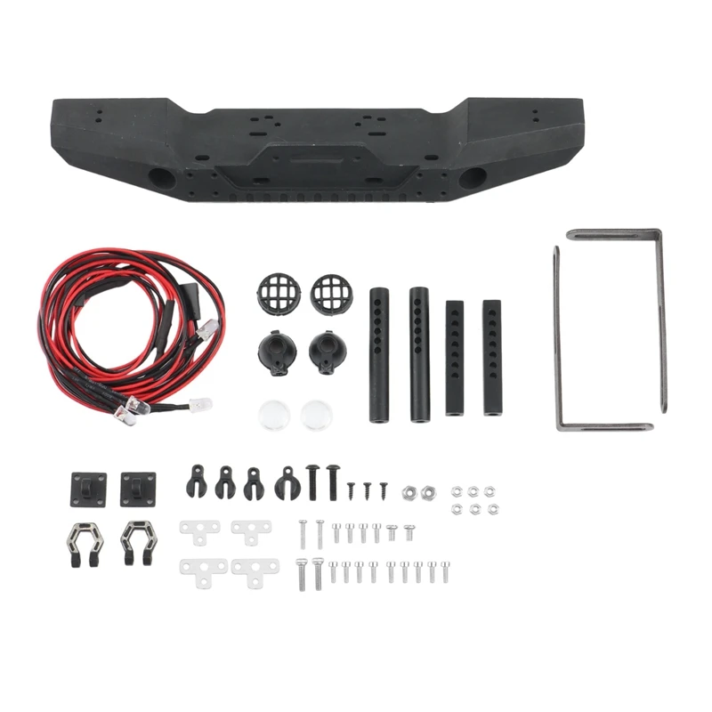 Metal Front Bumper with LED Light for Traxxas TRX4 Axial SCX10 90046 1/10 RC Crawler Car Upgrade Parts
Metal Front Bumper with LED Light for Traxxas TRX4 Axial SCX10 90046 1/10 RC Crawler Car Upgrade Parts