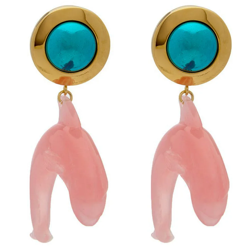 Creative Style Acrylic round Brand Pearl Hanging Dolphin Earrings European and American Fashion Cool All-Match Earrings
Creative Style Acrylic round Brand Pearl Hanging Dolphin Earrings European and American Fashion Cool All-Match Earrings