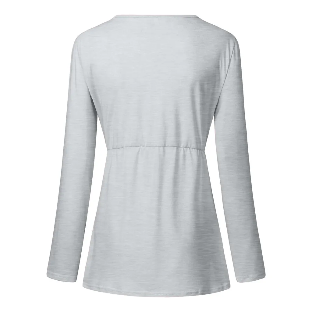 SAGACE Breastfeeding Shirts Casual Maternity V-Neck Solid Nursing Top Long Sleeve Maternity Tshirt Causal Breastfeeding Clothes
SAGACE Breastfeeding Shirts Casual Maternity V-Neck Solid Nursing Top Long Sleeve Maternity Tshirt Causal Breastfeeding Clothes