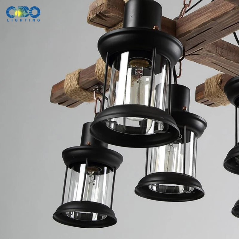 Retro Chandelier Wood Lamp Glass Lampshade Bar Industrial Style Loft Solid Restaurant Coffee Shop E27 Iron Chain Chandelier
Retro Chandelier Wood Lamp Glass Lampshade Bar Industrial Style Loft Solid Restaurant Coffee Shop E27 Iron Chain Chandelier