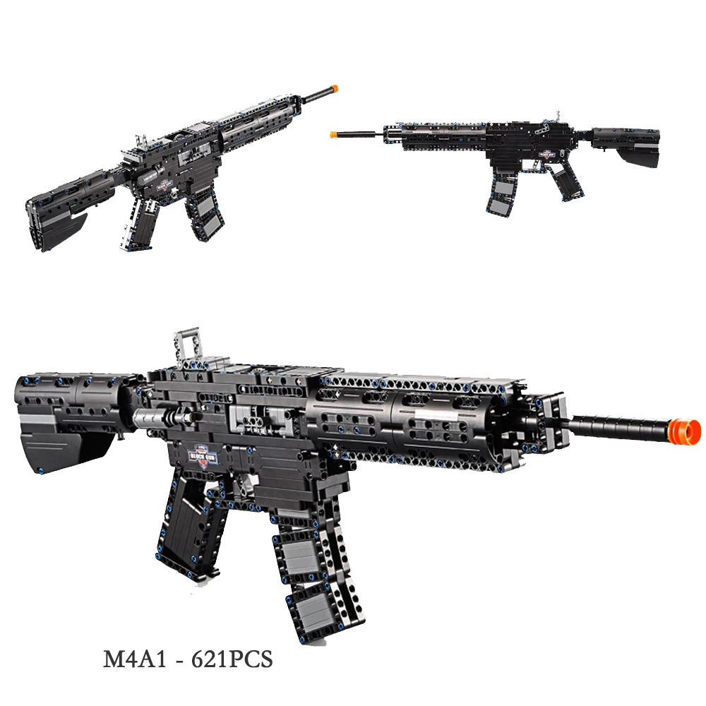 Пистолет конструктор Ak47 M1A1 MP5 Desert Eagle военные наборы сделай сам Детский