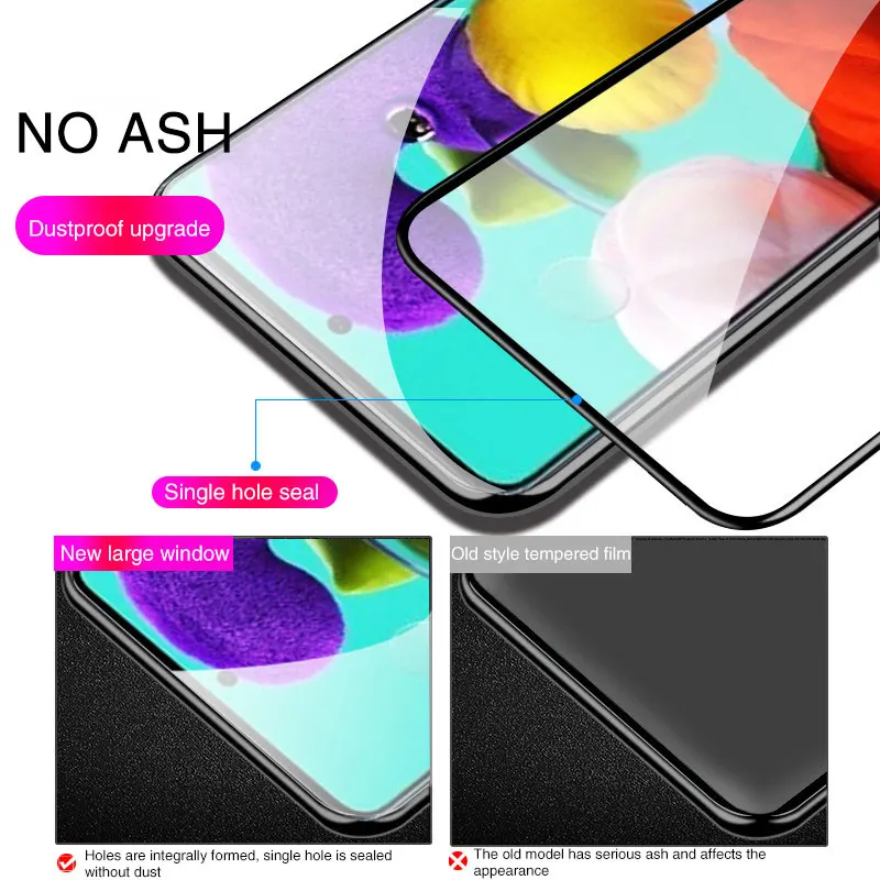 9D полное покрытие закаленная пленка Защитное стекло для Samsung A50 A50s A51 A52 5G Galaxy A70 S A70s