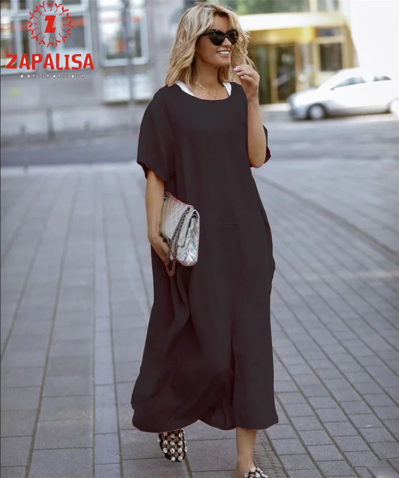 Fashion Women Solid Color Long Sleeve Patchwork Design Pockets Decor O-Neck Half Sleeve Casual Loose Pullovers Dress
Fashion Women Solid Color Long Sleeve Patchwork Design Pockets Decor O-Neck Half Sleeve Casual Loose Pullovers Dress