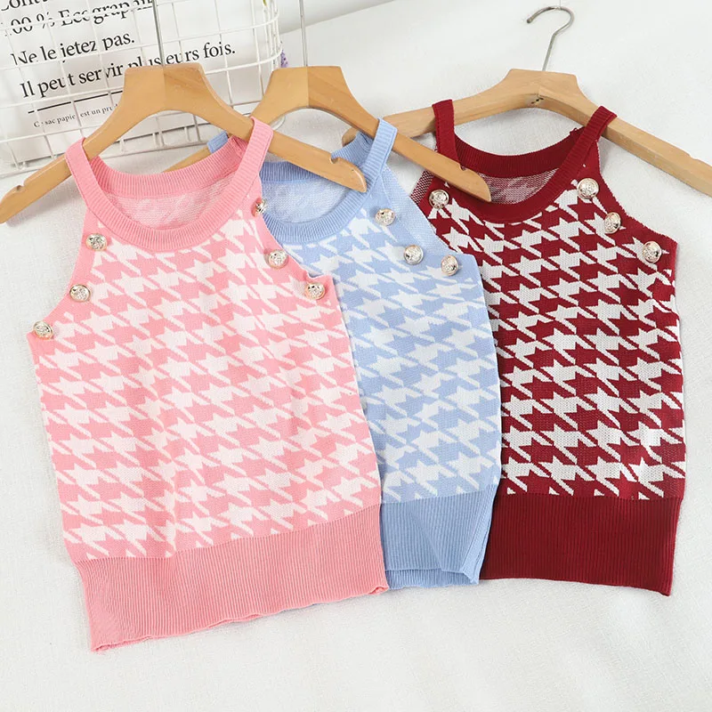 OUMEA Women Knitting Plaid Crop Tops Summer Houndstooth Off Shoulder Knit Tops Sleeveless Sexy Slim Fit Retro Cute Tank Tops
OUMEA Women Knitting Plaid Crop Tops Summer Houndstooth Off Shoulder Knit Tops Sleeveless Sexy Slim Fit Retro Cute Tank Tops