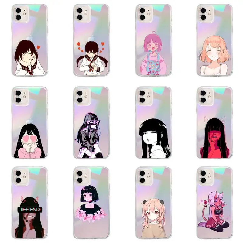 Anime Aesthetic Girl Phone Case for iPhone huawei P 7 8 9 11 12 10 30 40 S X XS XR MINI Pro Max Plus laser Transparent Glitter
Anime Aesthetic Girl Phone Case for iPhone huawei P 7 8 9 11 12 10 30 40 S X XS XR MINI Pro Max Plus laser Transparent Glitter