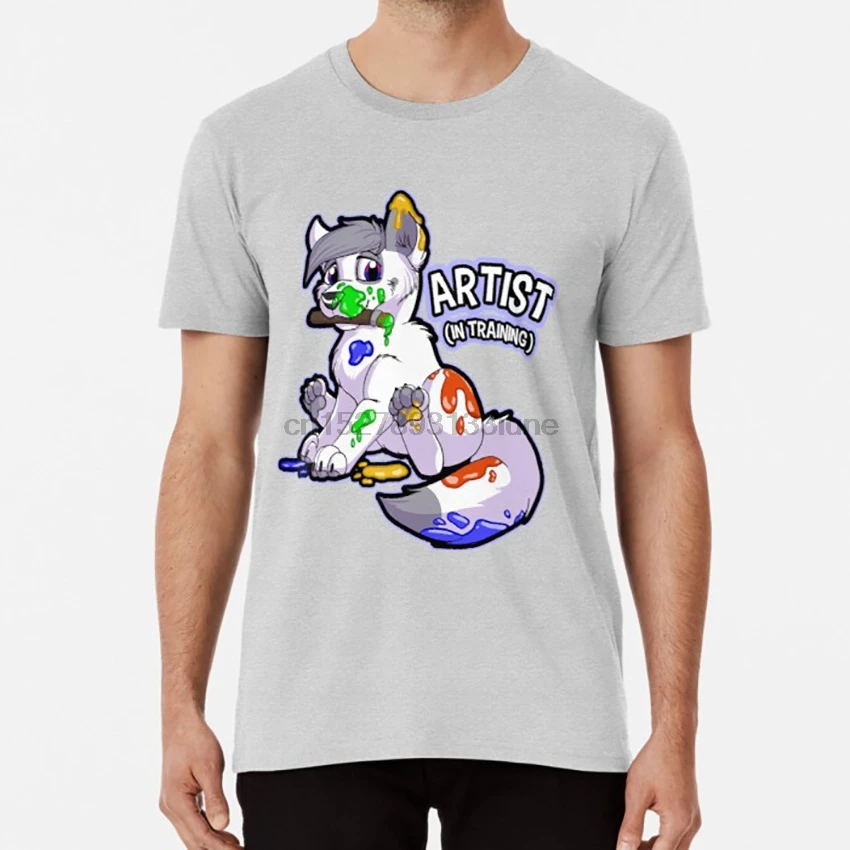 Artist (в тренировке) Футболка Пушистый костюм fandom furries furrie furrys kiba kibaswiftpaw moon