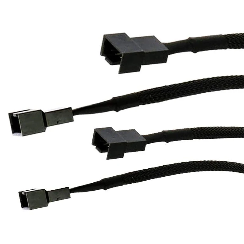 PWM Fan Splitter Adapter Cable Sleeved Braided Black Y Splitter Computer PC 4 Pin Fan Extension Power Adapter Cable
PWM Fan Splitter Adapter Cable Sleeved Braided Black Y Splitter Computer PC 4 Pin Fan Extension Power Adapter Cable