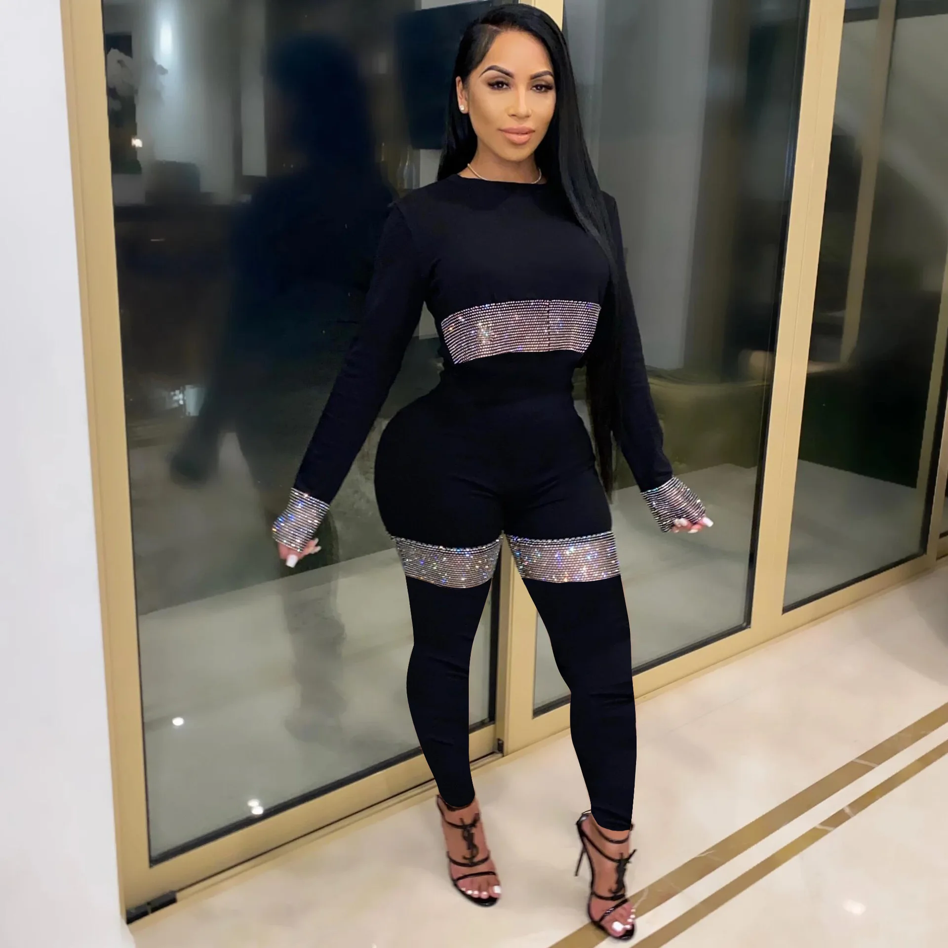 Zoctuo Jumpsuit Sexy Diamonds Patchwork Jumpsuit Autumn Winter Long Sleeve Night Club Outdoor Wear Skinny Romper
Zoctuo Jumpsuit Sexy Diamonds Patchwork Jumpsuit Autumn Winter Long Sleeve Night Club Outdoor Wear Skinny Romper