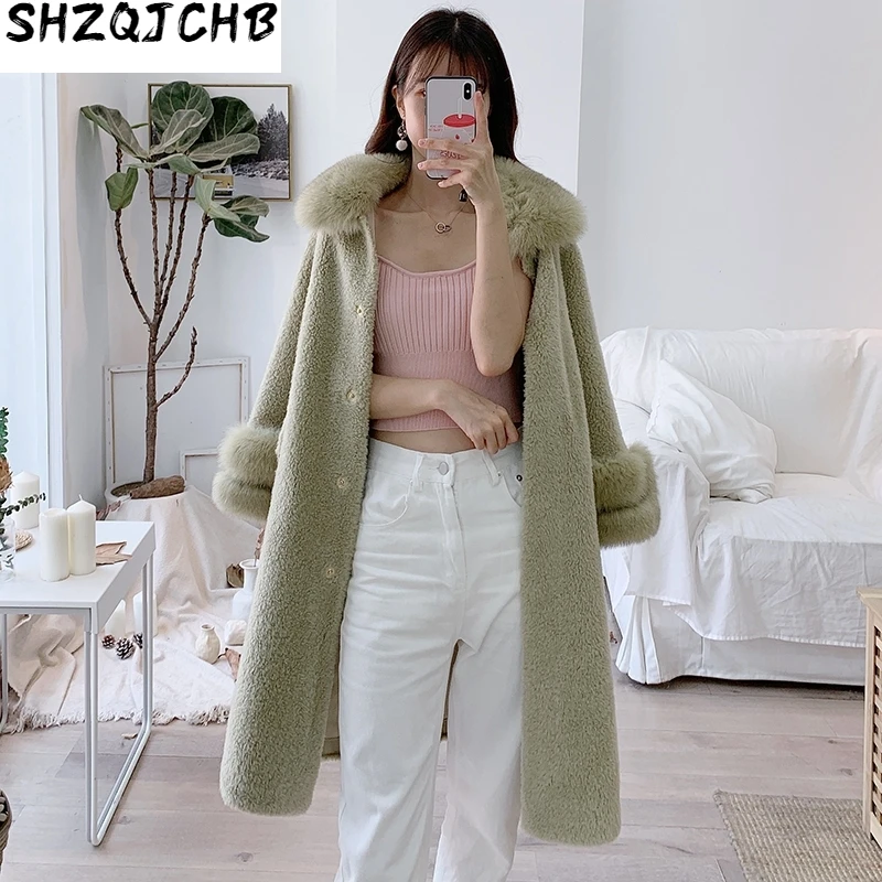 JCHB 2021 Real Fur Coat Women Clothes Autumn Winter Long 100% Wool Fur Jacket Fox Fur Collar Coats and Jackets Women Manteau Fe
JCHB 2021 Real Fur Coat Women Clothes Autumn Winter Long 100% Wool Fur Jacket Fox Fur Collar Coats and Jackets Women Manteau Fe