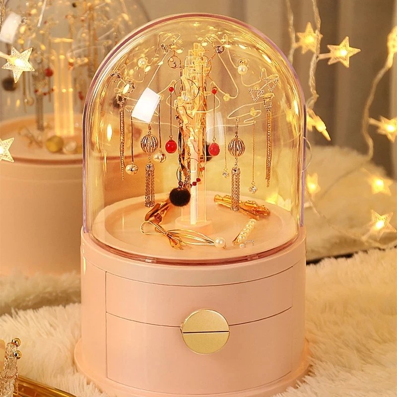 Transparent Jewelry Cosmetic Box 360 Degree Rotating Jewelry Earring Storage Storage Box Drawer Desk Dustproof Jewelry Rack
Transparent Jewelry Cosmetic Box 360 Degree Rotating Jewelry Earring Storage Storage Box Drawer Desk Dustproof Jewelry Rack