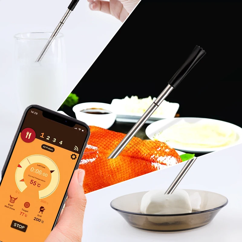 Portable Kitchen Oven Thermometer Bluetooth Outdoor Barbecue Gifts Wireless Smart BBQ Meat Food Cooking Steak Thermometer
Portable Kitchen Oven Thermometer Bluetooth Outdoor Barbecue Gifts Wireless Smart BBQ Meat Food Cooking Steak Thermometer